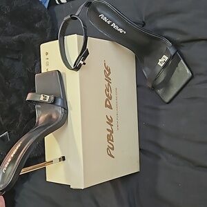 Public desire sandal heel